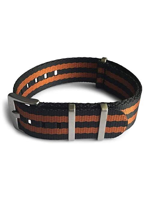 AlphaShark by BluShark - Luxury Seat Belt Nylon Watch Strap - Multiple Sizes and Colors