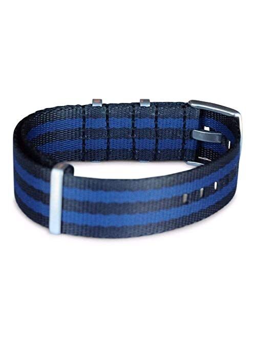 AlphaShark by BluShark - Luxury Seat Belt Nylon Watch Strap - Multiple Sizes and Colors