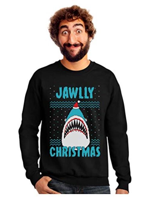 Jawlly Christmas Ugly Christmas Sweater for Xmas Party Shark Sweatshirt