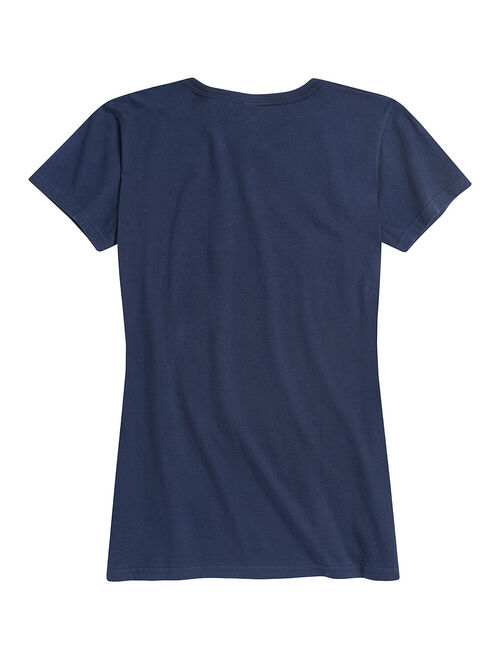 Navy Sunset Waves Relaxed-Fit Tee - Women & Plus