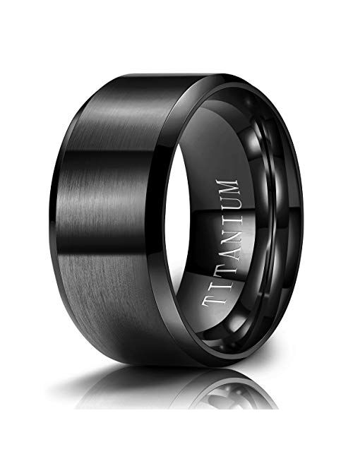 King Will Basic 3MM/5MM/7MM/9MM Silver/Black Titanium Ring Wedding Band for  Men Women Brushed/Matte Comfort Fit Couple Ring 