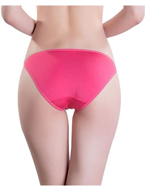 Buankoxy 6 Pack Sexy Style Low-Rise String Bikinis Panties Women Stretch Panties (Softer Than Cotton), Assorted Colors