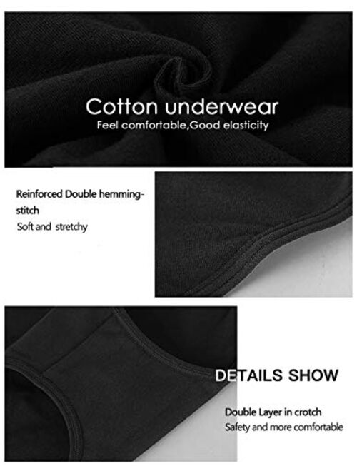 UMMISS Womens Underwear,Cotton High Waist Underwear for Women Full Coverage Soft Comfortable Briefs Panty Multipack