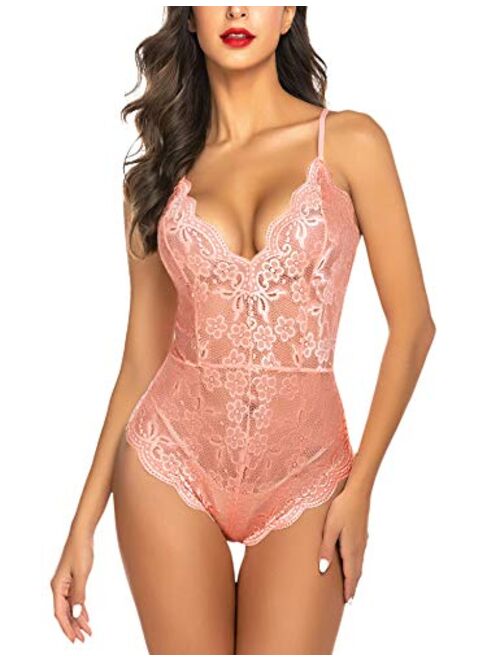 Avidlove Women Teddy Lingerie One Piece Babydoll Mini Bodysuit