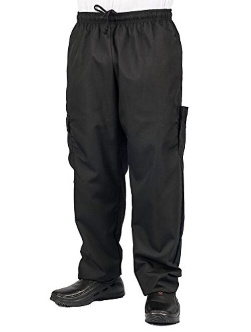 Black Cargo Style Chef Pant