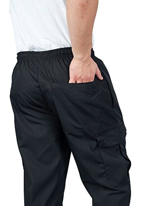 Black Cargo Style Chef Pant