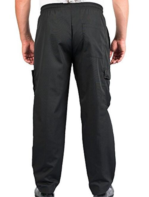 Black Cargo Style Chef Pant