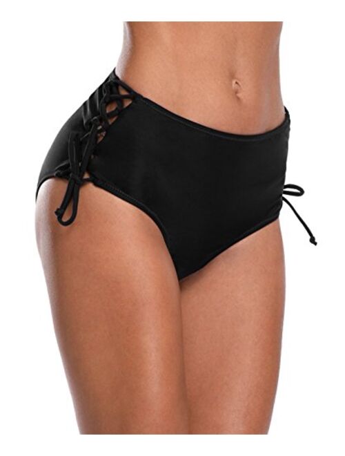 beautyin Women's Bikini Bottoms Ruched Swim Bottoms Full Coverage Swim Briefs