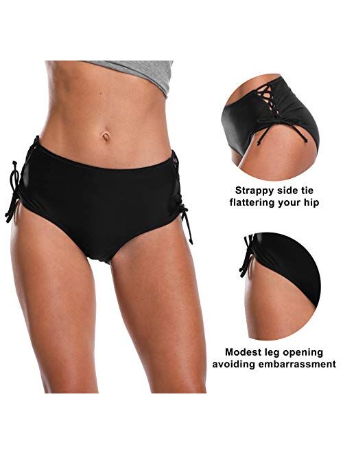 beautyin Women's Bikini Bottoms Ruched Swim Bottoms Full Coverage Swim Briefs