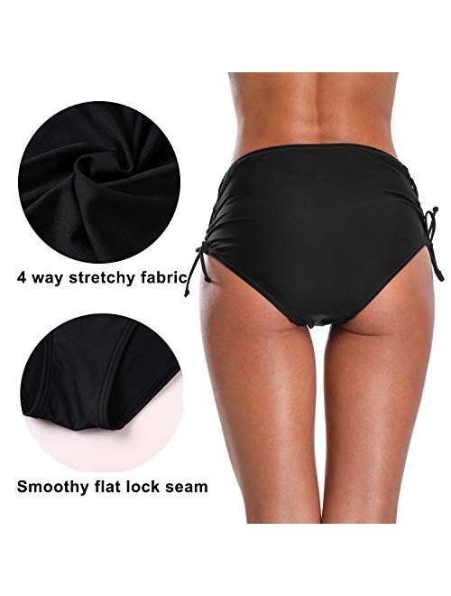 beautyin Women's Bikini Bottoms Ruched Swim Bottoms Full Coverage Swim Briefs