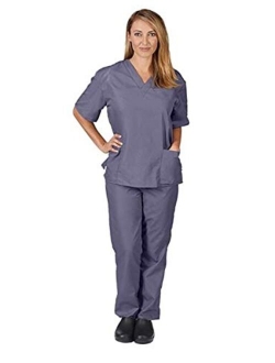 Natural Uniforms Women's Scrub Set Medical Scrub Tops and Pants