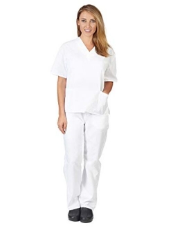 Natural Uniforms Women's Scrub Set Medical Scrub Tops and Pants