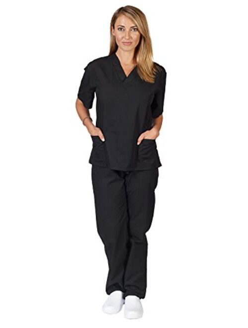 Natural Uniforms Women's Scrub Set Medical Scrub Tops and Pants