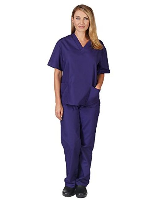 Natural Uniforms Women's Scrub Set Medical Scrub Tops and Pants