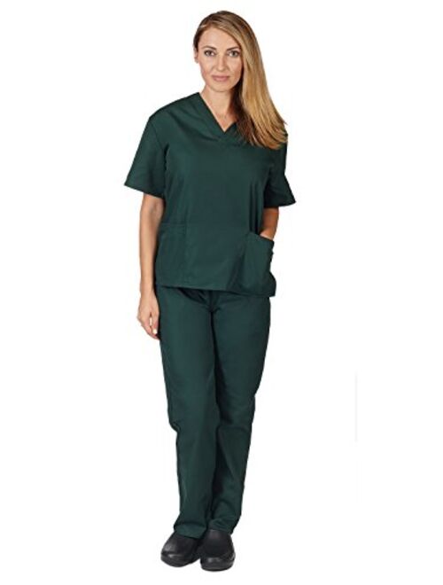 Natural Uniforms Women's Scrub Set Medical Scrub Tops and Pants