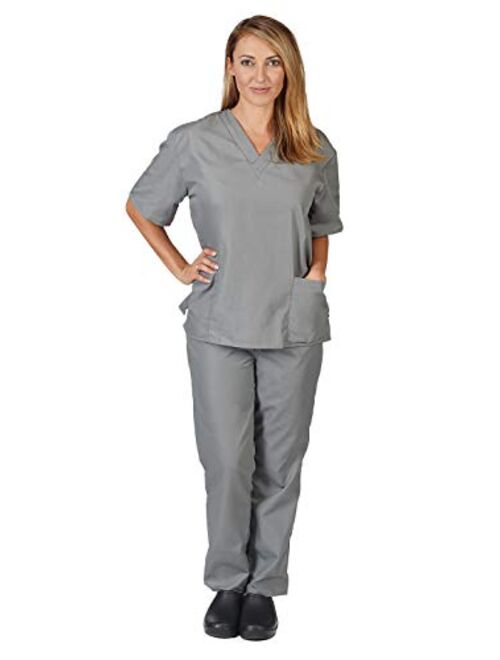 Natural Uniforms Women's Scrub Set Medical Scrub Tops and Pants