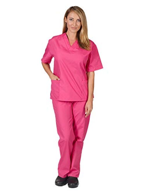 Natural Uniforms Women's Scrub Set Medical Scrub Tops and Pants