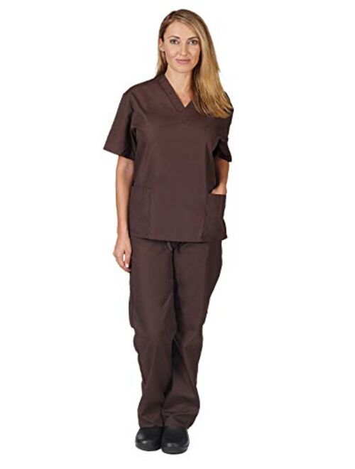 Natural Uniforms Women's Scrub Set Medical Scrub Tops and Pants