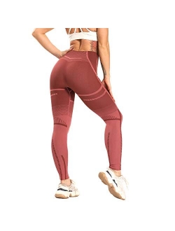 Women's Heart High Waist Yoga Pants Pattern Gym Workout Fitness Leggings