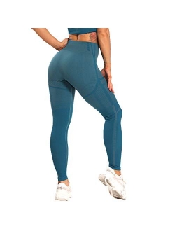 Women's Heart High Waist Yoga Pants Pattern Gym Workout Fitness Leggings