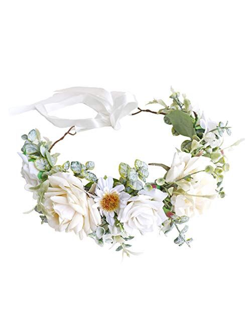 DreamLily Maternity Woodland Photo Shoot Peony Flower Crown Hair Wreath Wedding Headband BC44