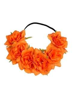 Floral Fall Rose Holiday Crown Festival Headbands Hippie Flower Headpiece F-53