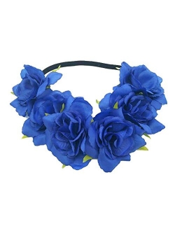 Floral Fall Rose Holiday Crown Festival Headbands Hippie Flower Headpiece F-53