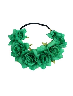 Floral Fall Rose Holiday Crown Festival Headbands Hippie Flower Headpiece F-53