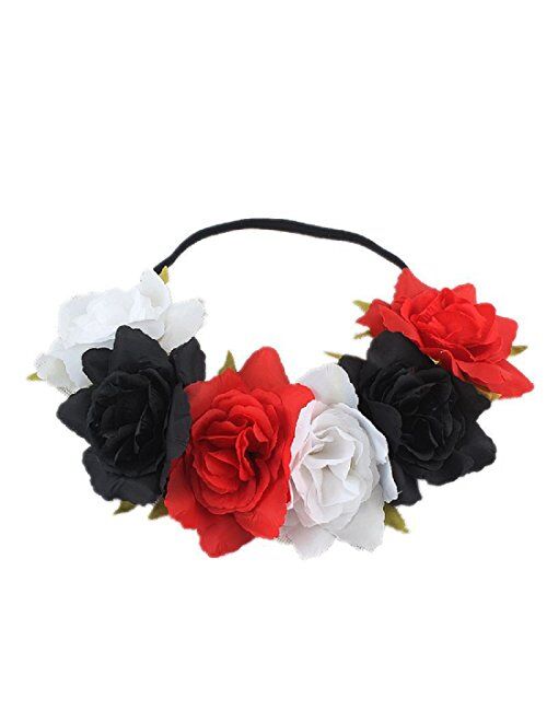 Floral Fall Rose Holiday Crown Festival Headbands Hippie Flower Headpiece F-53