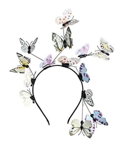 Butterfly Fascinator Hat Monarch Derby Headband Festival Crown Halloween Costume Bohemian Wedding Headpiece