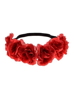 Love Sweety Rose Flower Headband Floral Crown Mexican Hair Wreath