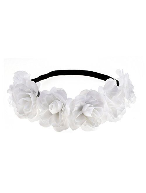 Love Sweety Rose Flower Headband Floral Crown Mexican Hair Wreath