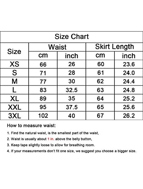 Dressever Women's Vintage A-line Printed Pleated Flared Midi Skirts