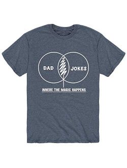 Instant Message Dad Joke Venn Diagram - Men's Short Sleeve Graphic T-Shirt