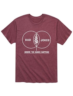 Instant Message Dad Joke Venn Diagram - Men's Short Sleeve Graphic T-Shirt