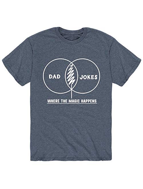 Instant Message Dad Joke Venn Diagram - Men's Short Sleeve Graphic T-Shirt