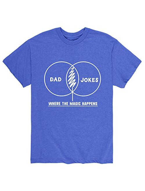 Instant Message Dad Joke Venn Diagram - Men's Short Sleeve Graphic T-Shirt