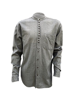 Civilian Irish Grandfather Collarless Shirt - Cotton/Linen Blend