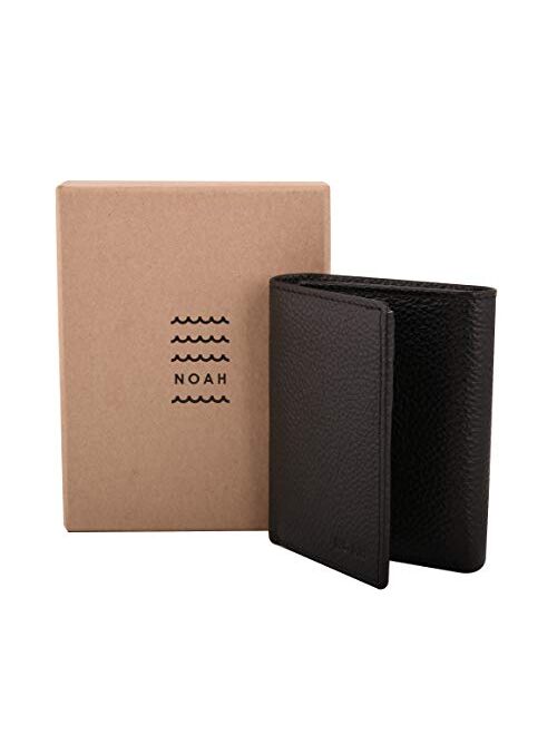 Trifold Leather Wallets for Men Slim Design RFID Blocking Credit Card Holders & ID Window