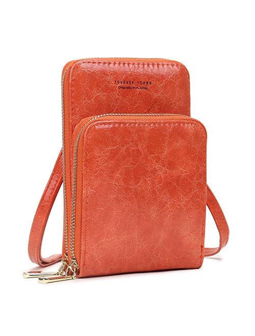 Small Crossbody Bag Cellphone Purse Wallet Lightweight Shoulder Bags Handbags with Credit Card Slots for Women Travel