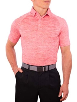 CC Performance Slim Fit Golf Shirts for Men Dry Fit Tech Fabric | Wrinkle Resistant Mens Polo Shirts Slim Fit Stretch