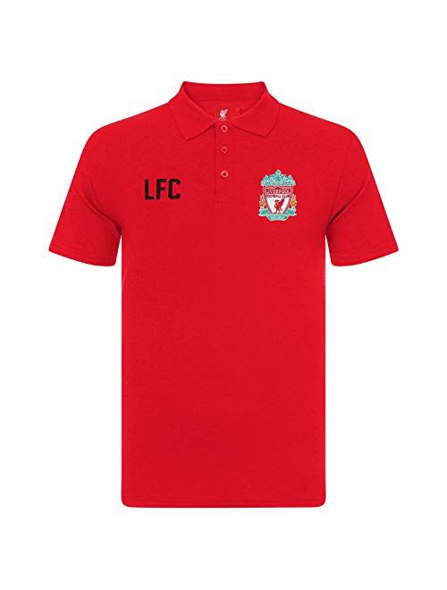 Liverpool Football Club Official Soccer Gift Mens Crest Polo Shirt