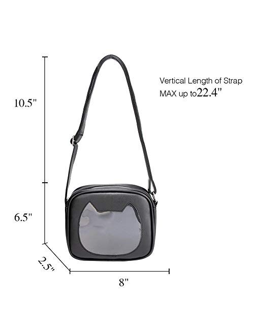 SteamedBun Ita Bag Cat Shaped Crossbody Purse Cell Phone Wallet Shoulder Bags with Insert