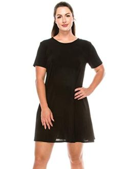 Jostar Women's Stretchy Missy Dress Short Sleeve