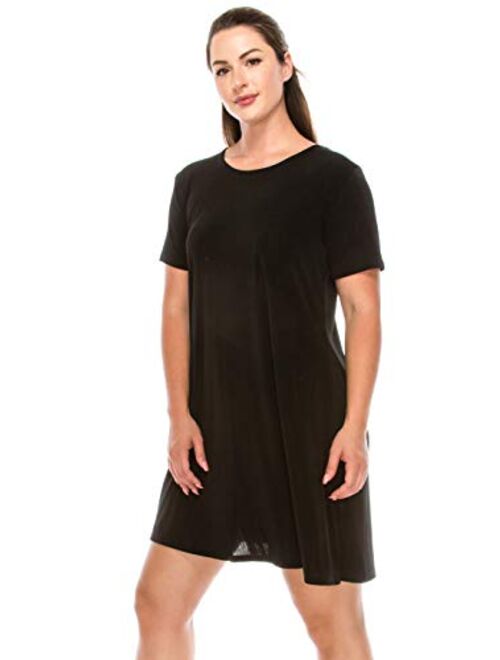 Jostar Women's Stretchy Missy Dress Short Sleeve