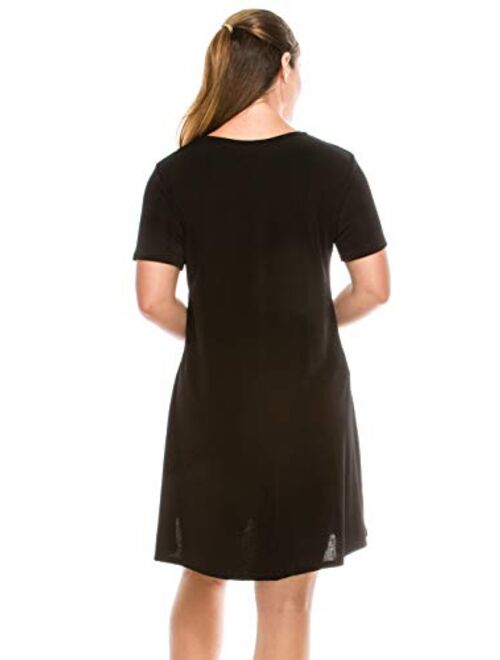 Jostar Women's Stretchy Missy Dress Short Sleeve