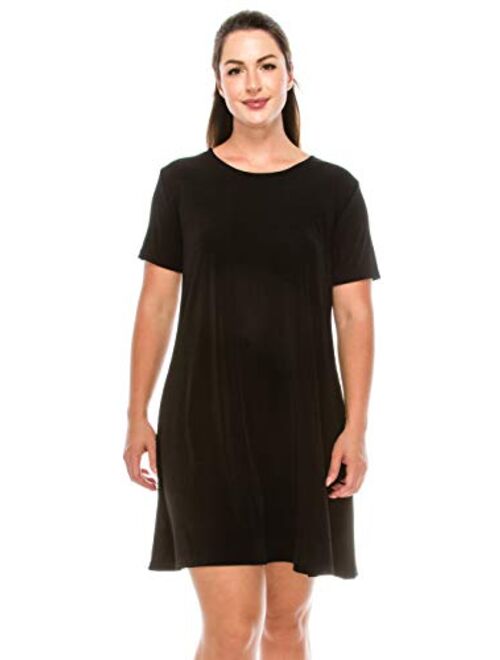 Jostar Women's Stretchy Missy Dress Short Sleeve