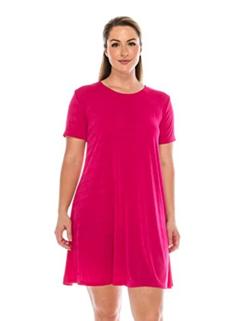 Jostar Women's Stretchy Missy Dress Short Sleeve