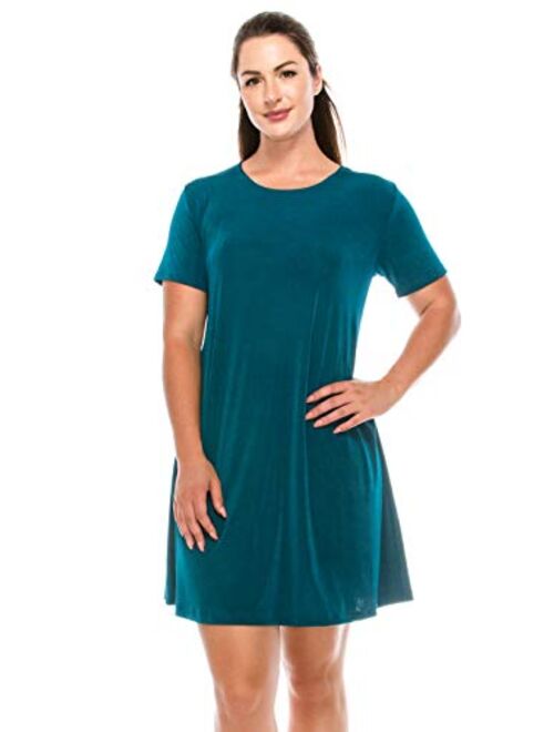 Jostar Women's Stretchy Missy Dress Short Sleeve