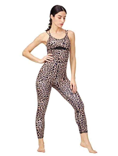 LOVESOFT Women's Sleevesless Bodysuit Dance Unitard, Backless Bodycon Rompers Jumpsuits for Workout Yoga